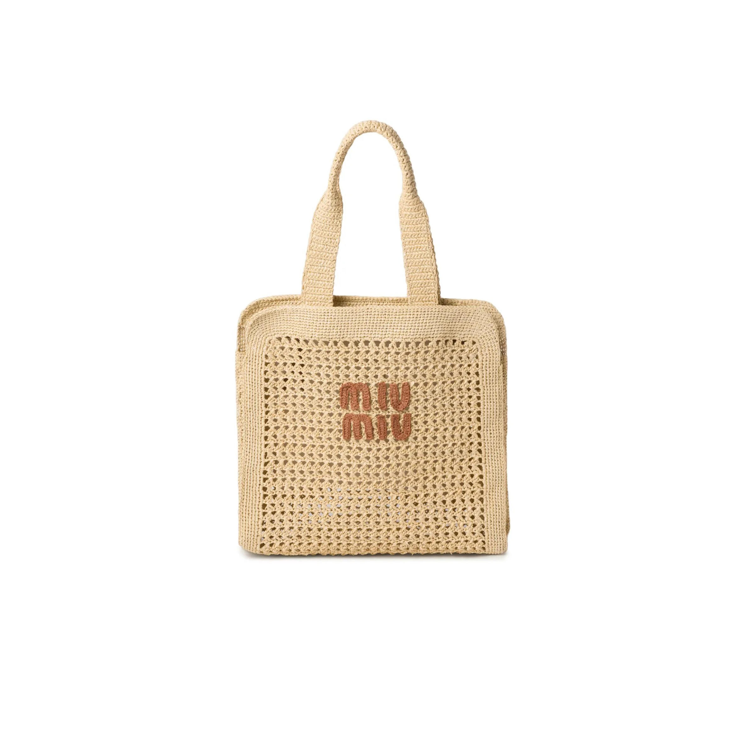 MIU MIU WOVEN TOTE BAG 5BG230 (40*38.5*10cm)